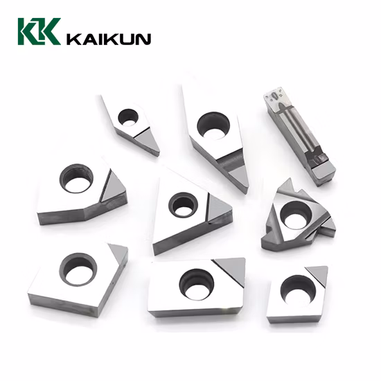 Inserto de fresado de escuadra PCD, herramienta de corte Apkt, inserto de diamante CNC